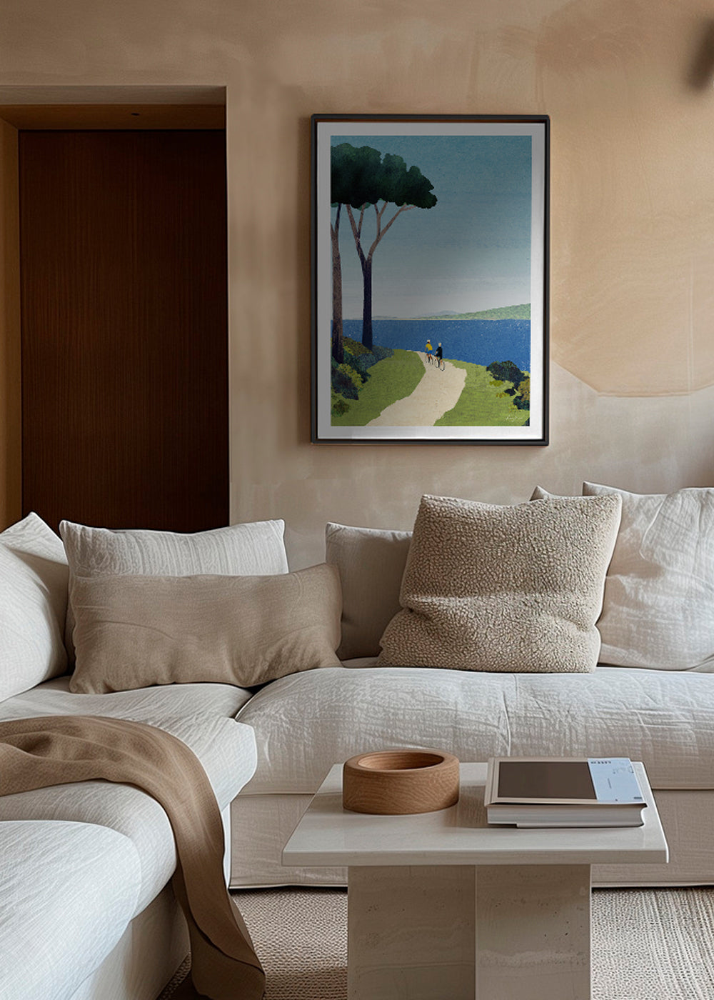 Art de paysage Cycling by the sea