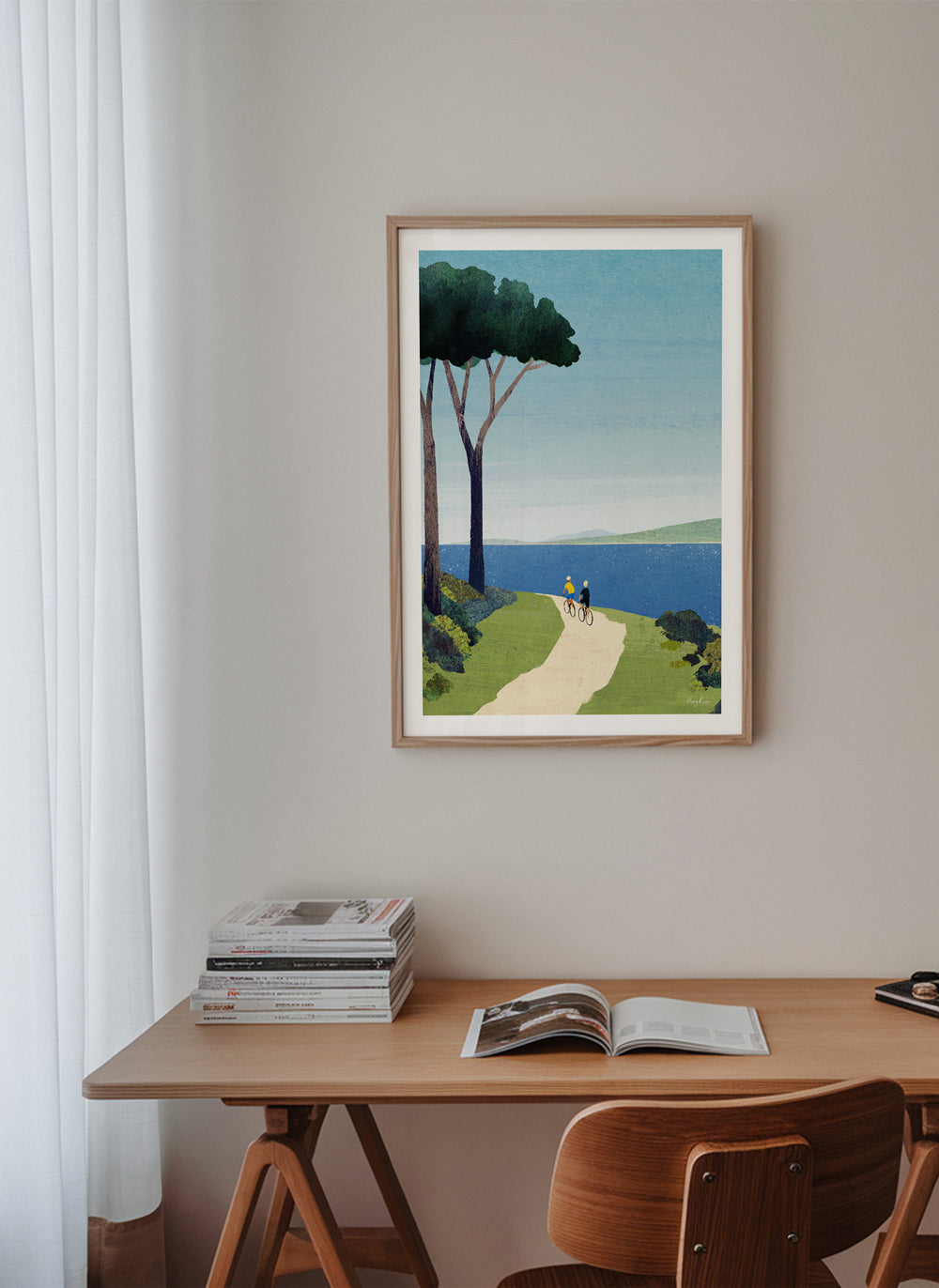 Art de paysage Cycling by the sea