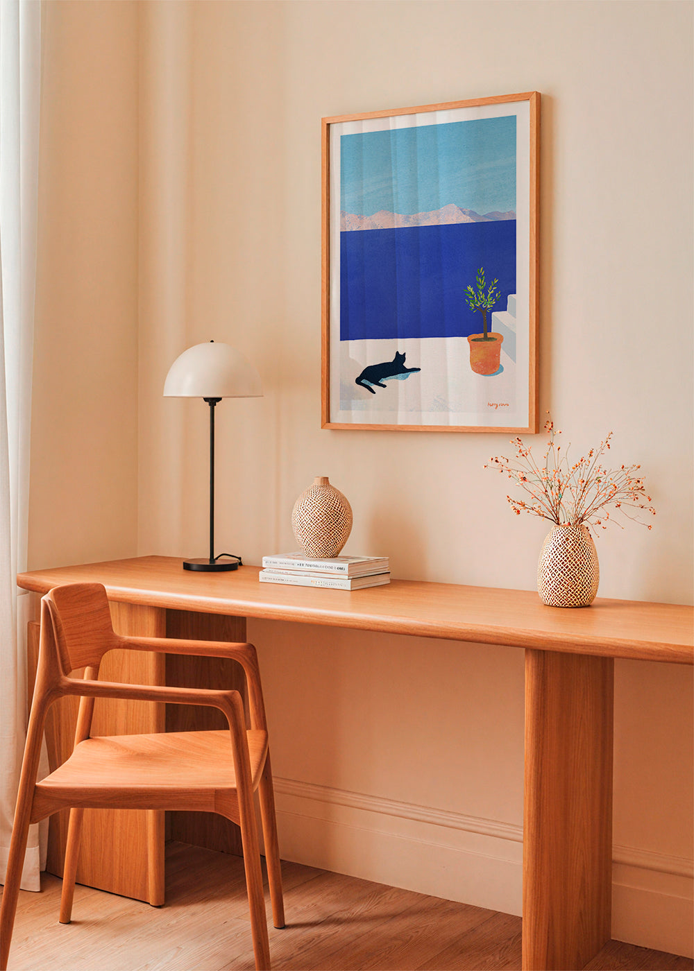 Art de paysage Black cat - siesta on the roof