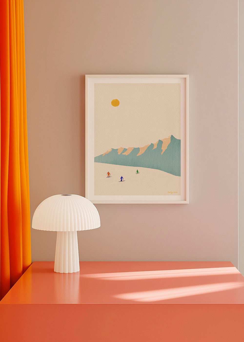 Art de paysage Happy skiers