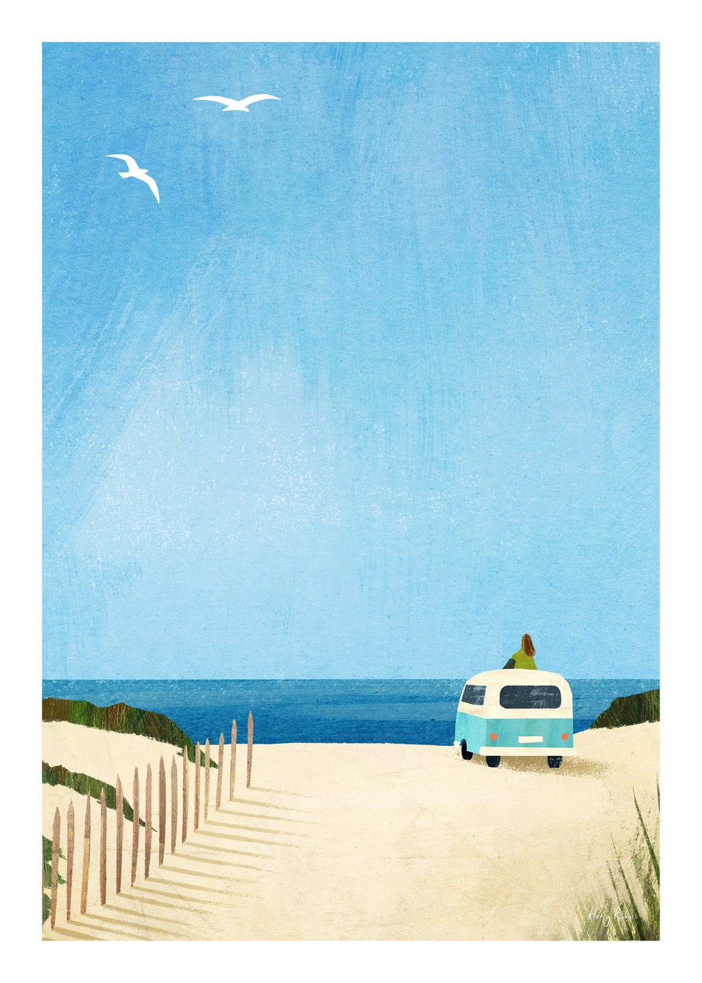 Van life - ocean view - Unframed art print