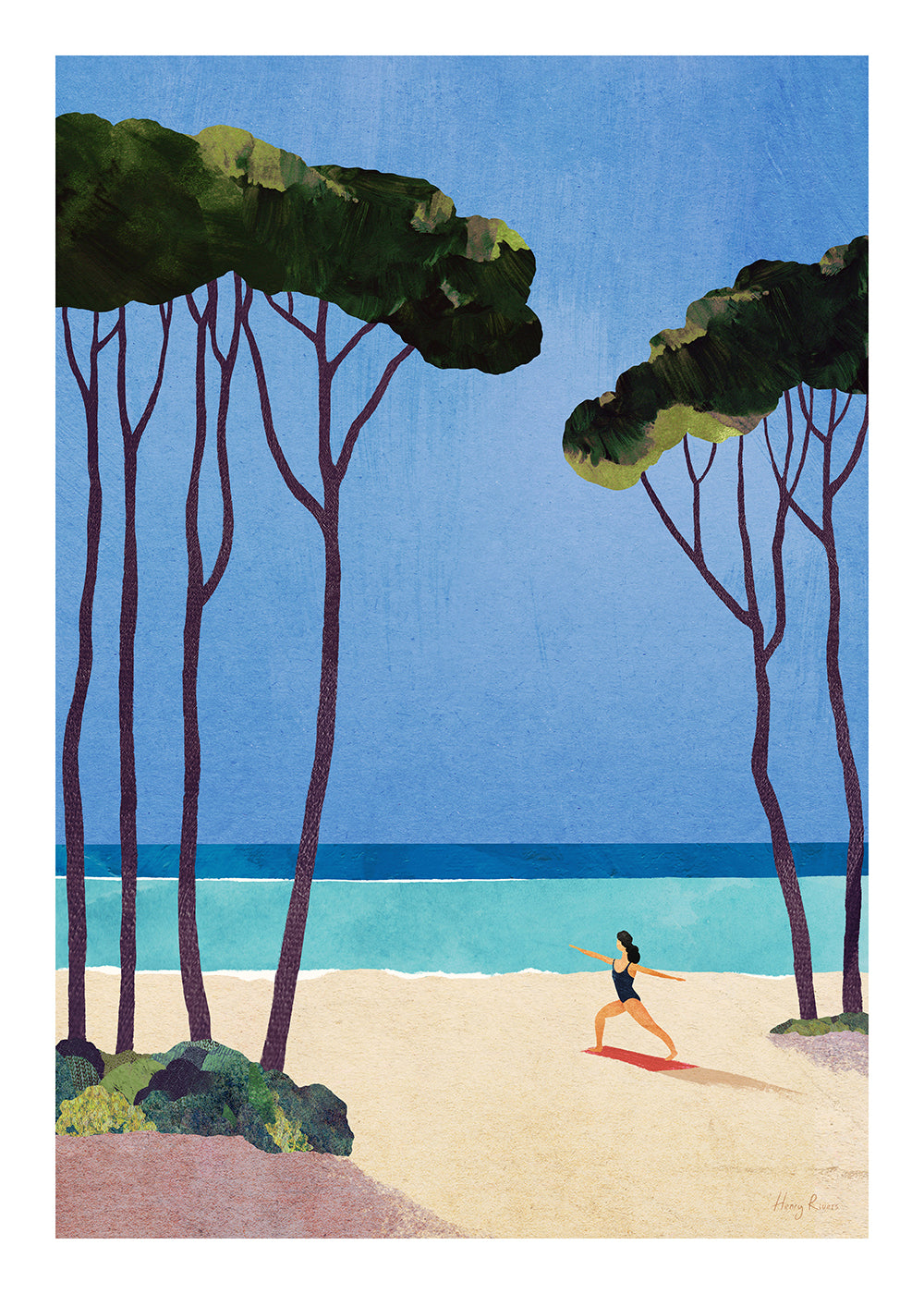 Art de paysage Beach yoga