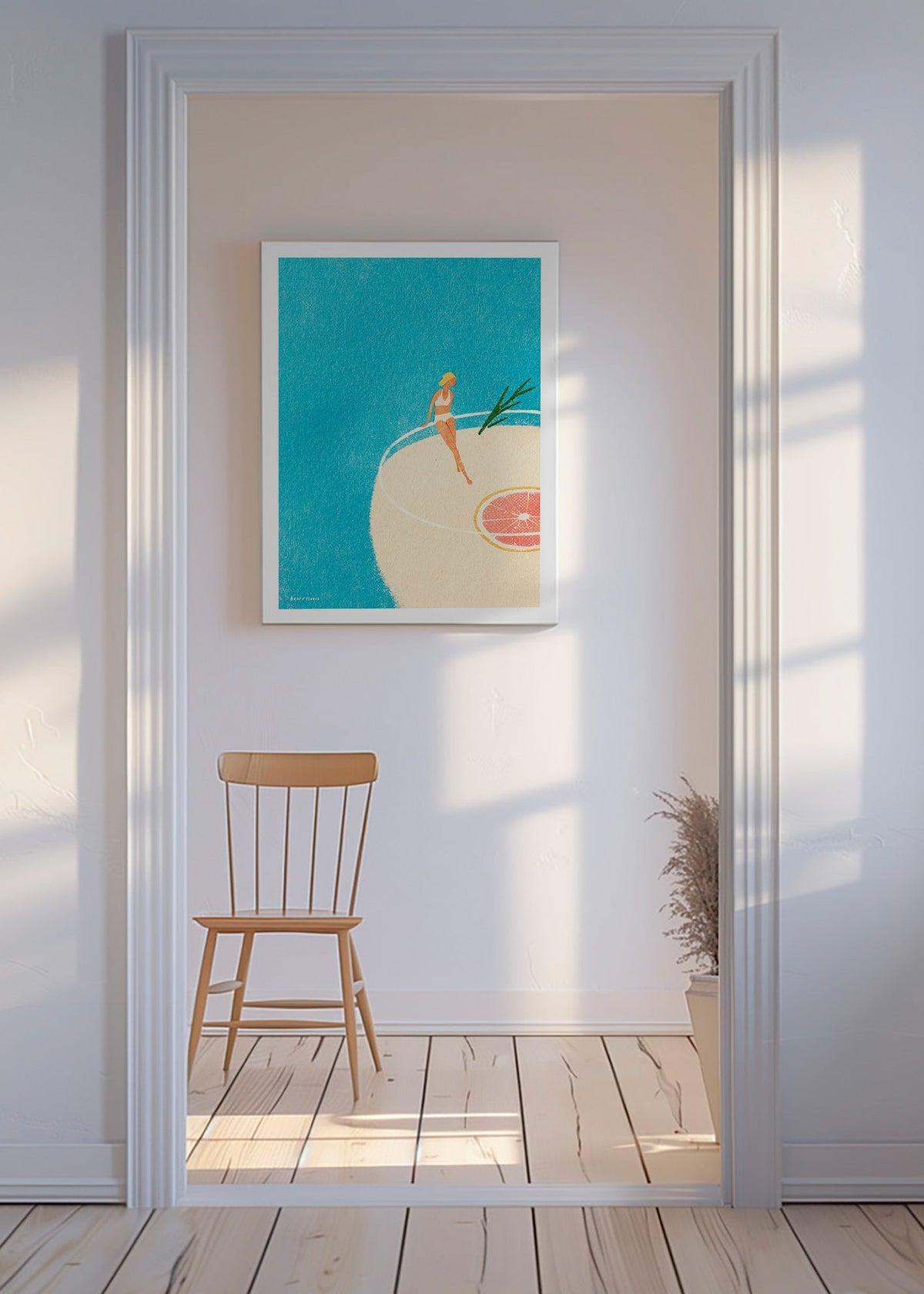 Art de cuisine Gin Tonic illustré avec figura – Canvas