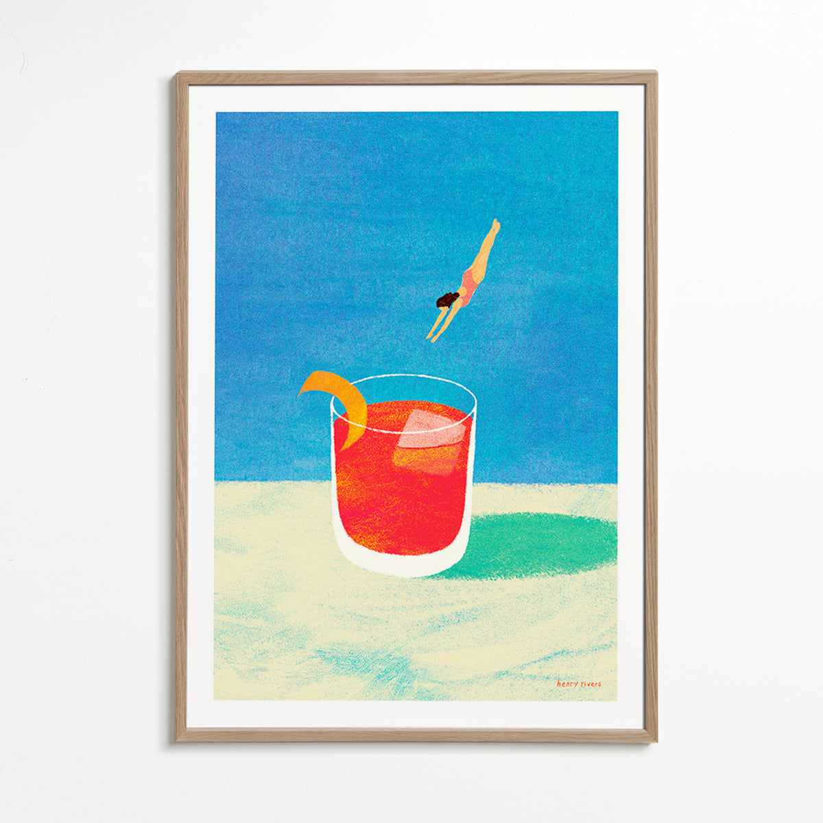 Art de cuisine Negroni avec plongeuse – Oak Frame