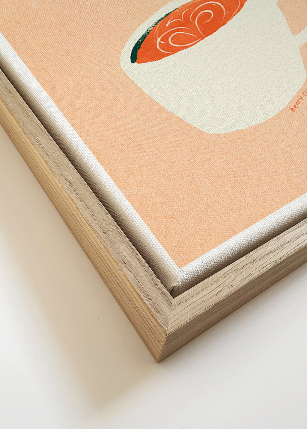 Art de cuisine avec tasse et nageurs – Canvas detail