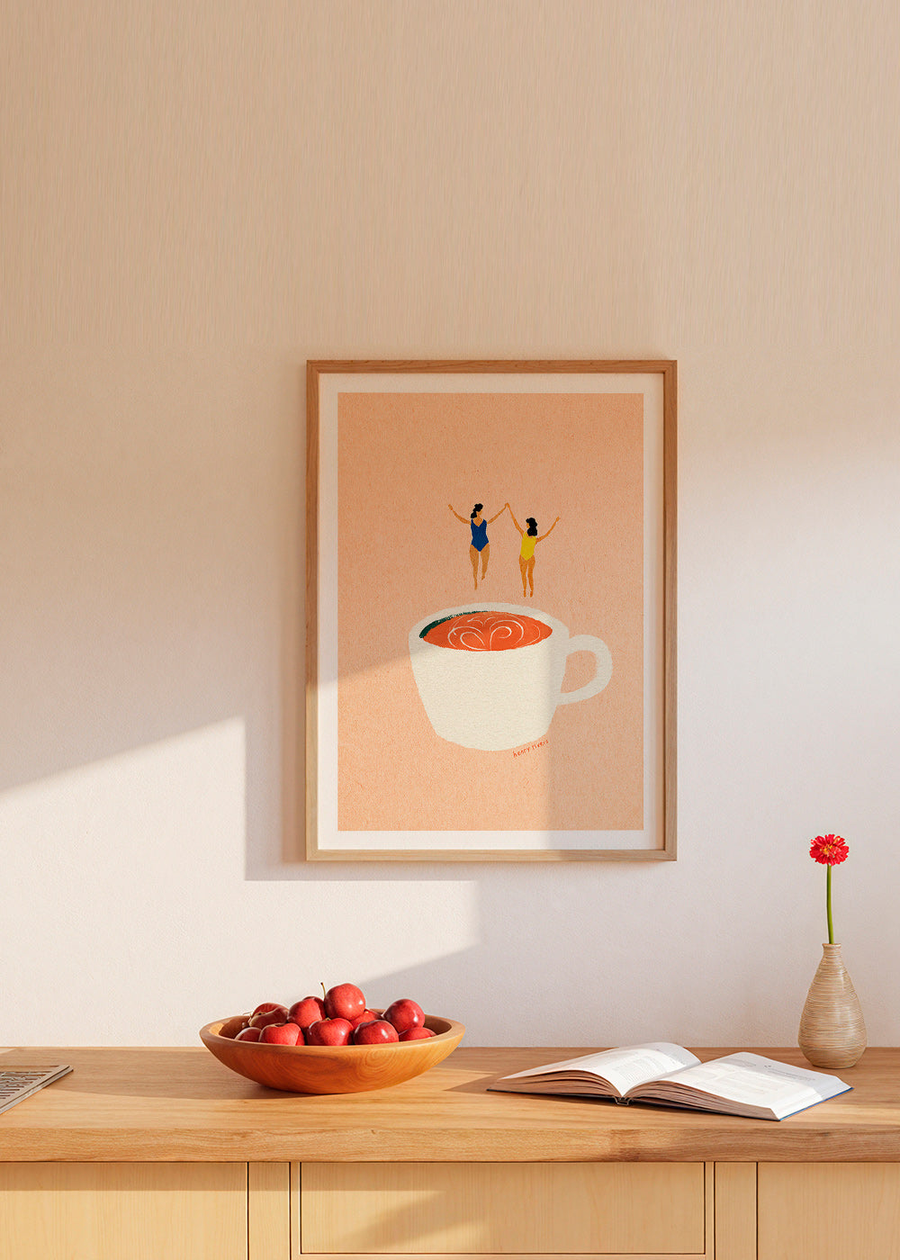 Art de cuisine avec tasse et nageurs – Product1