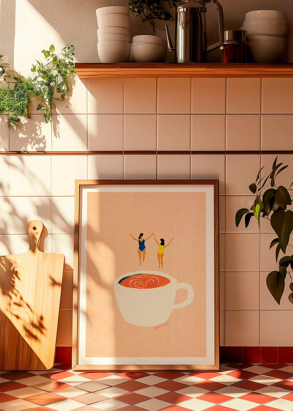 Art de cuisine avec tasse et nageurs – Product3