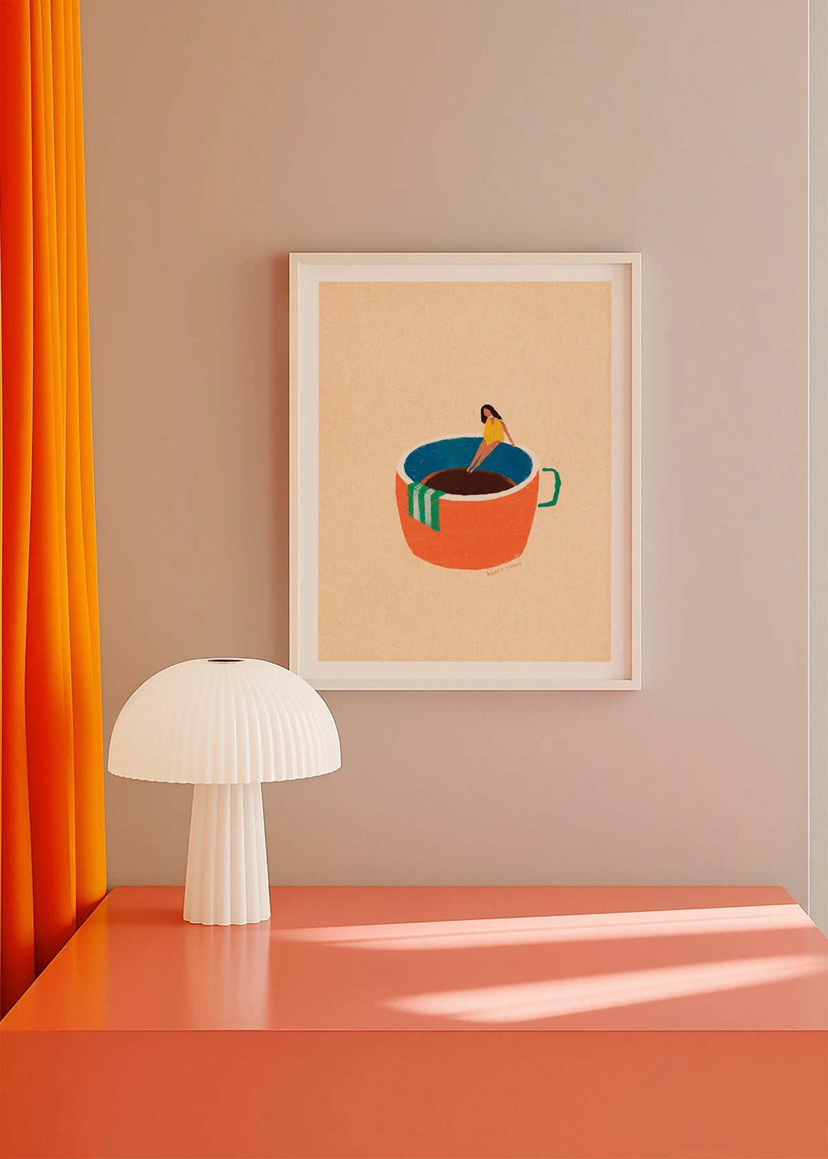 Art de cuisine: tasse de café illustrée avec personnage – Product2