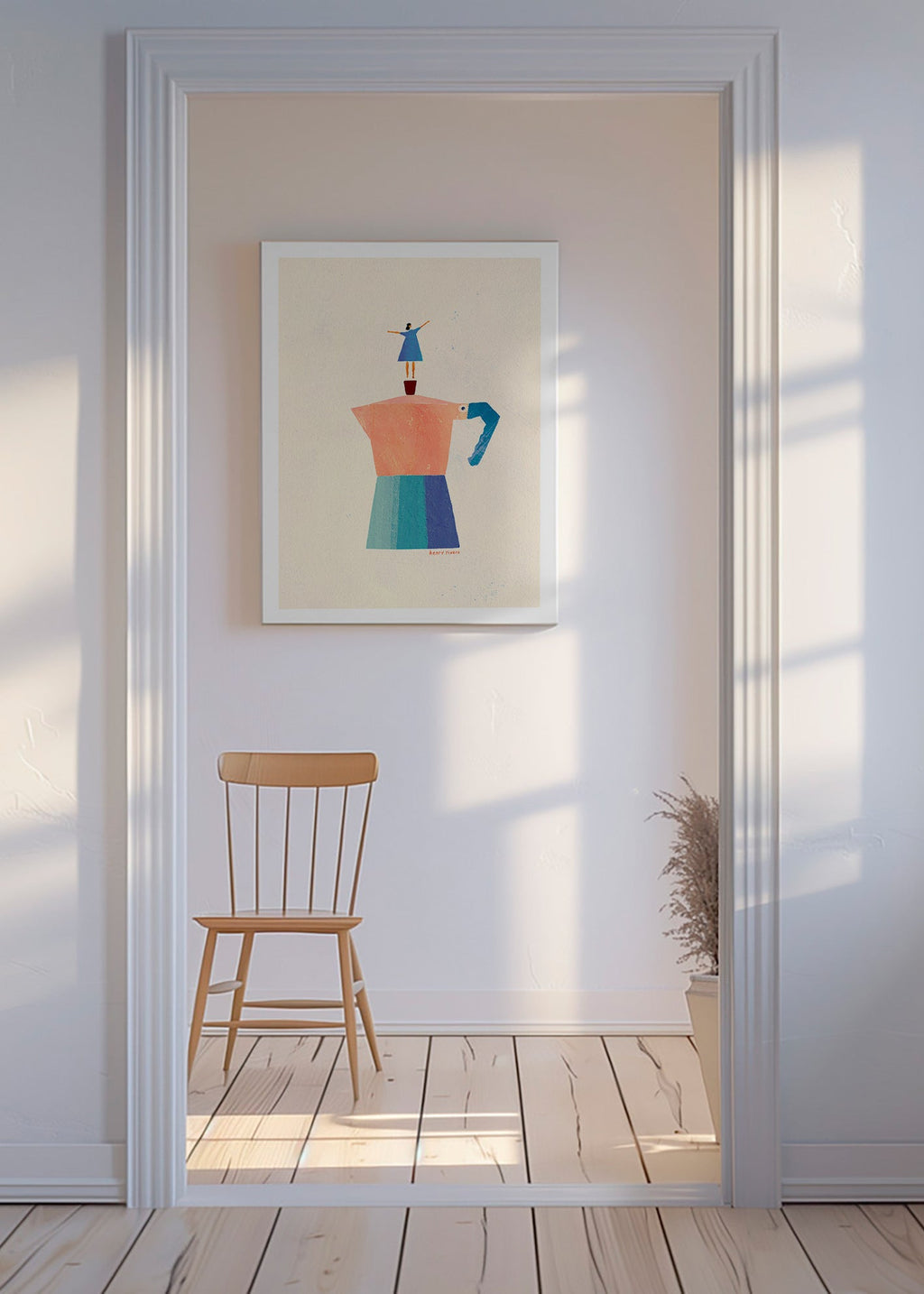 Art de cuisine: moka et silhouette ludique – Canvas