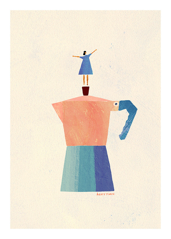 Art de cuisine: moka et silhouette ludique
