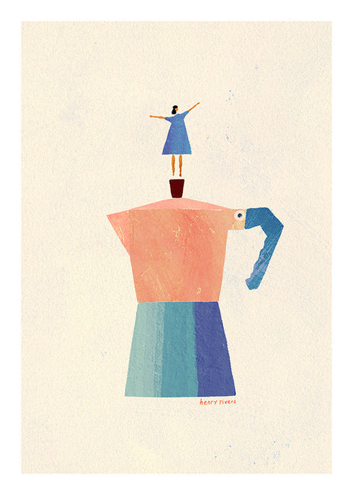 Art de cuisine: moka et silhouette ludique