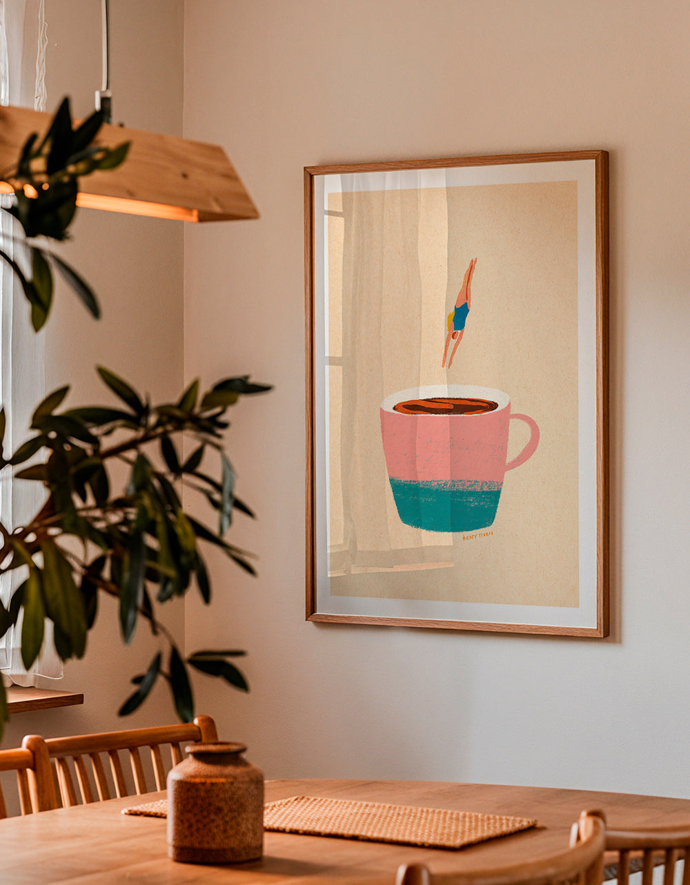 Art de cuisine con tasse rose et plongeuse – Product3