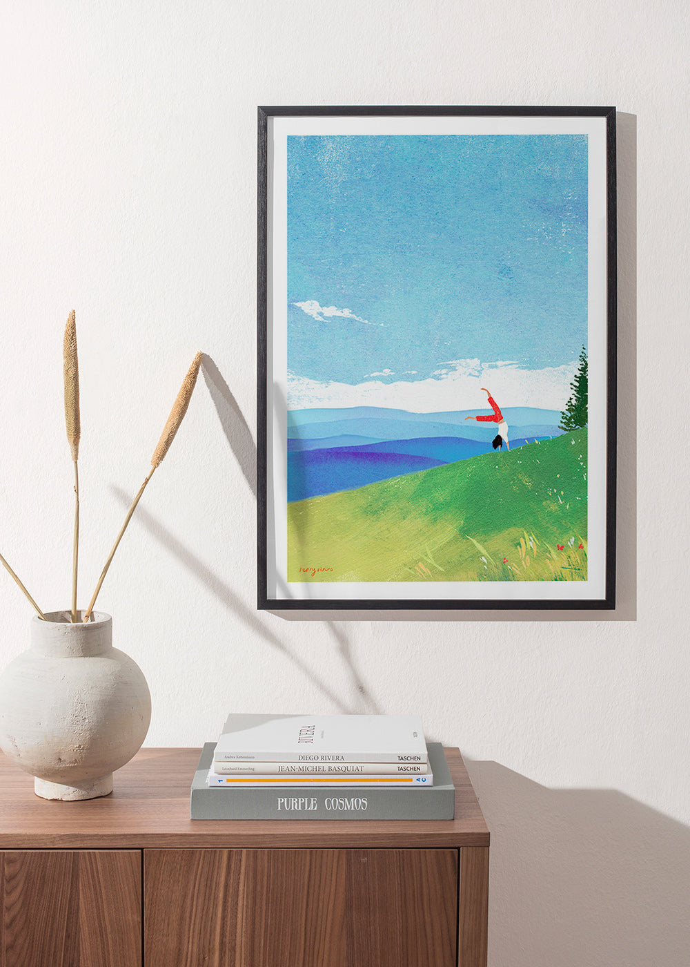 Art de paysage: figure en équilibre sur la colline – Product1
