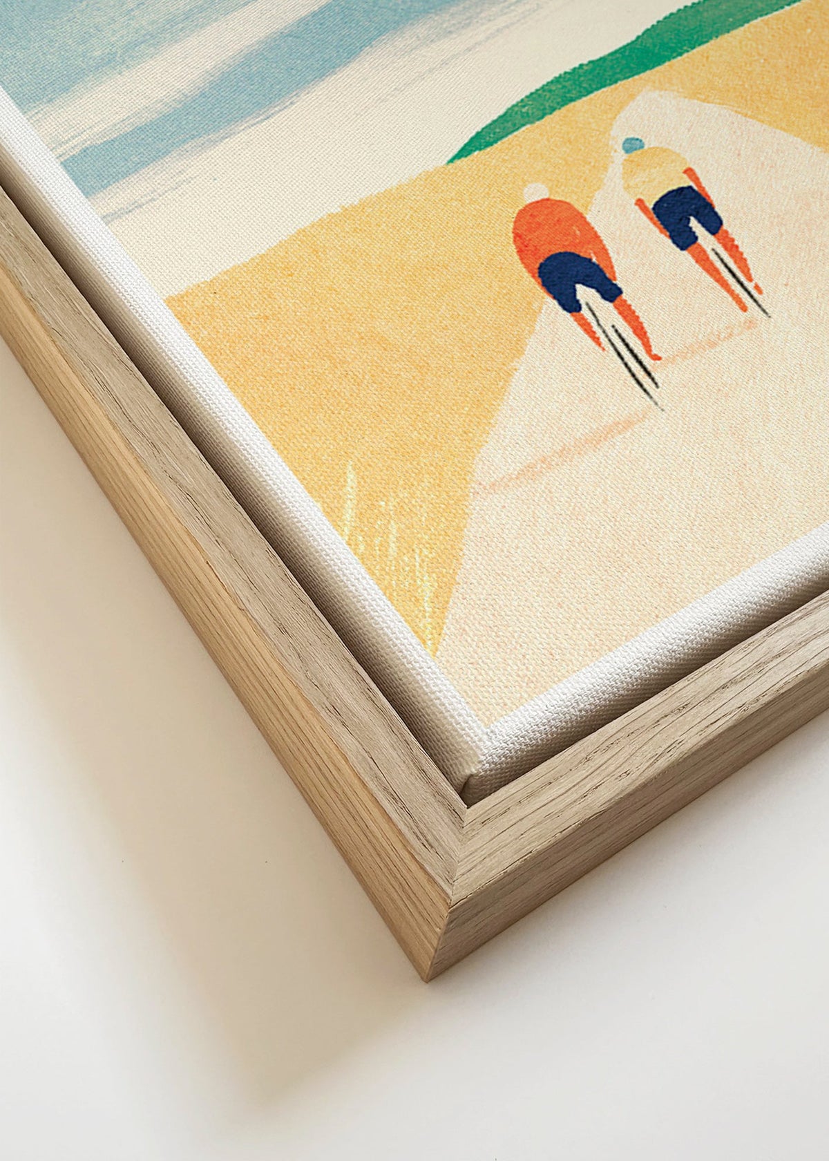 Art sportif: deux cyclistes sur la route – Canvas detail