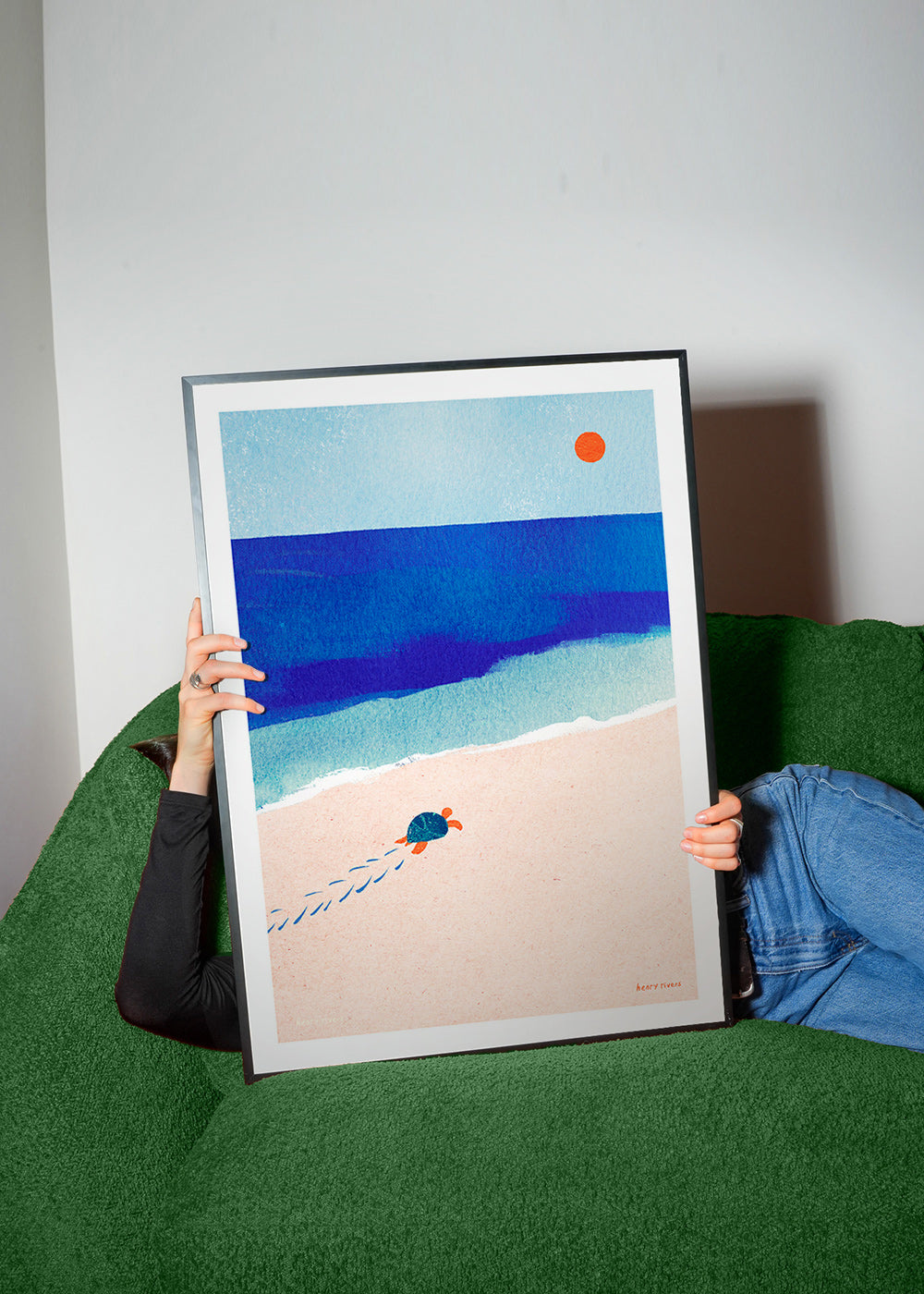 Illustration de tortue en bord de mer – Product2