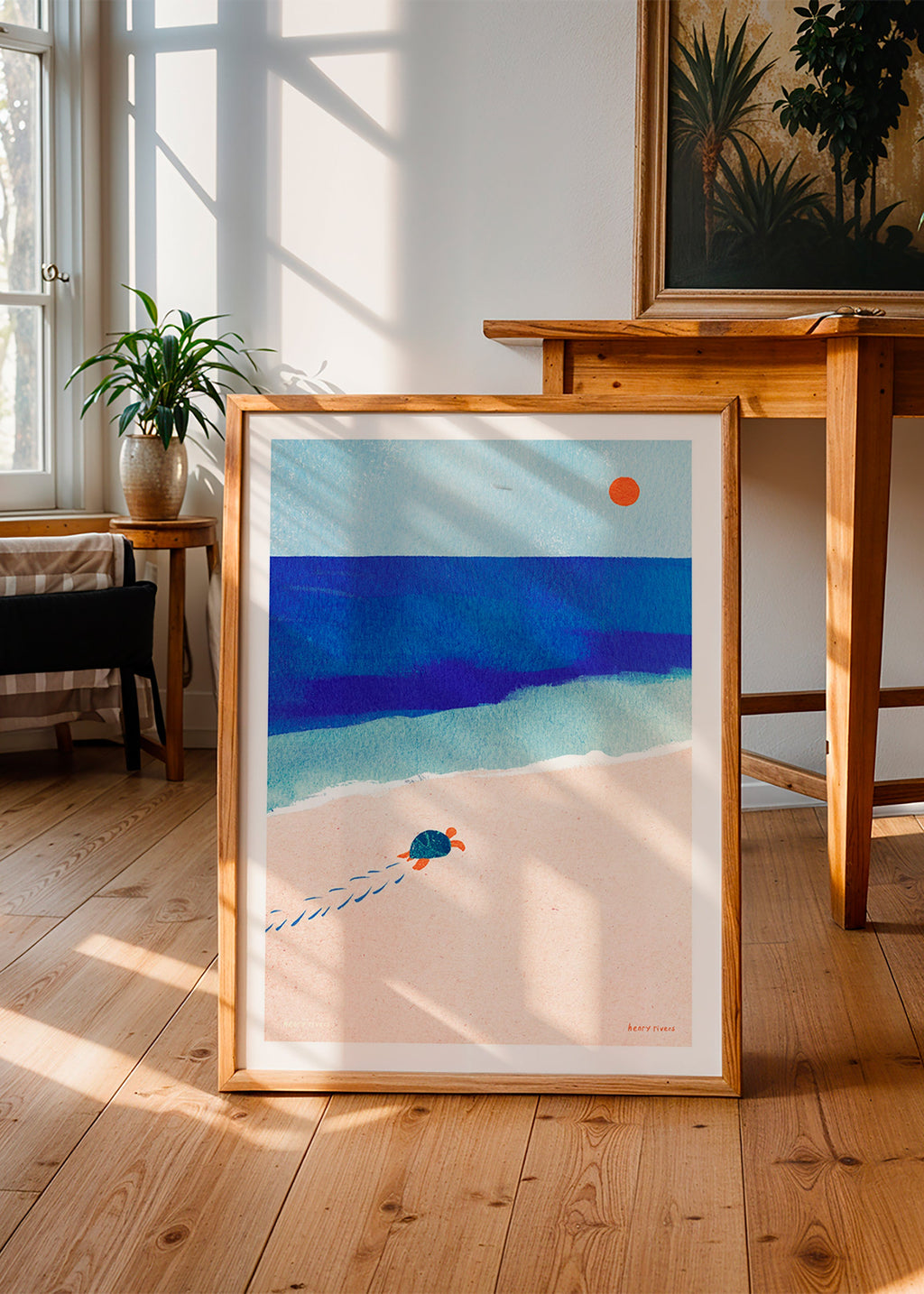 Illustration de tortue en bord de mer – Product3