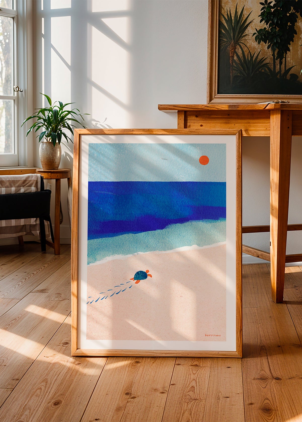 Illustration de tortue en bord de mer – Product3
