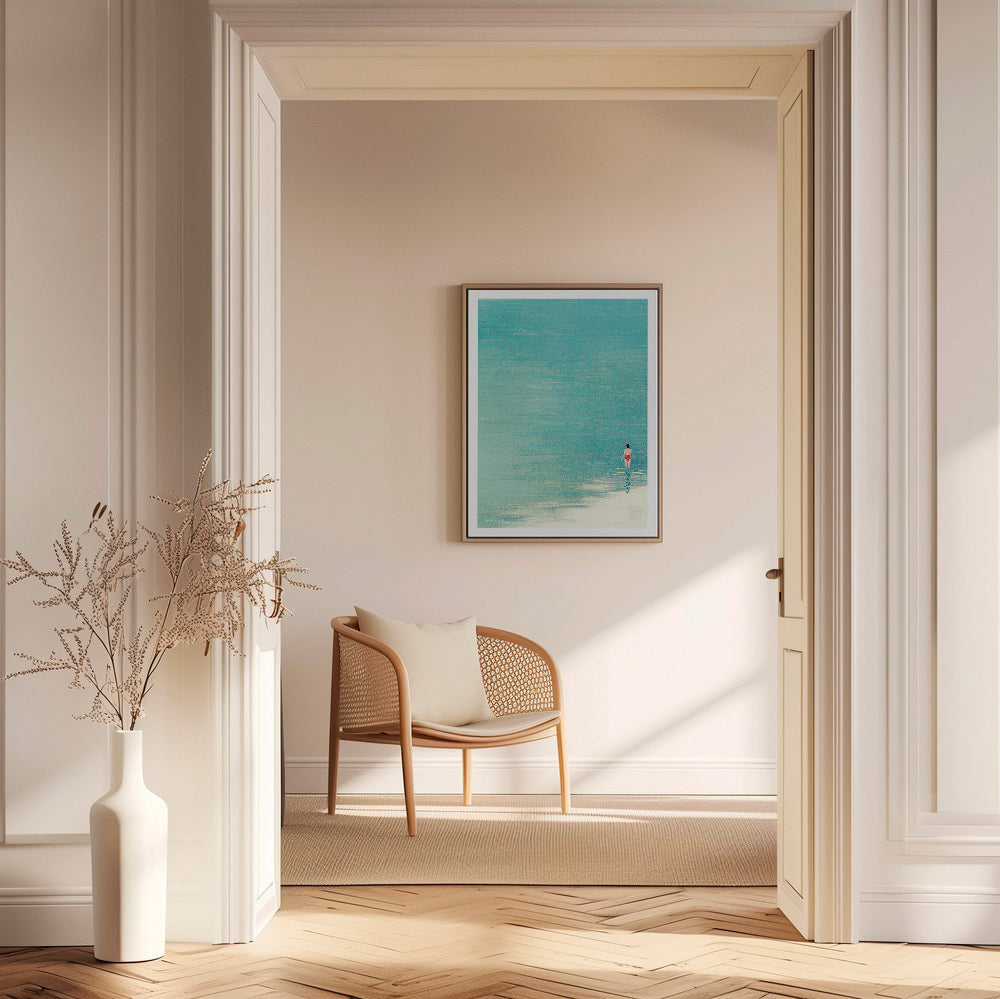 Art de paysage : baigneuse en horizon serein – Canvas1