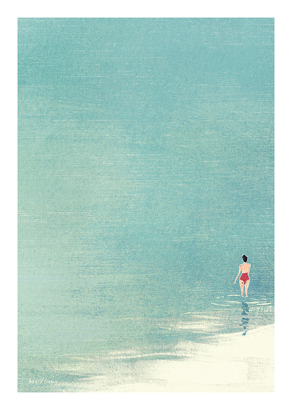Art de paysage : baigneuse en horizon serein
