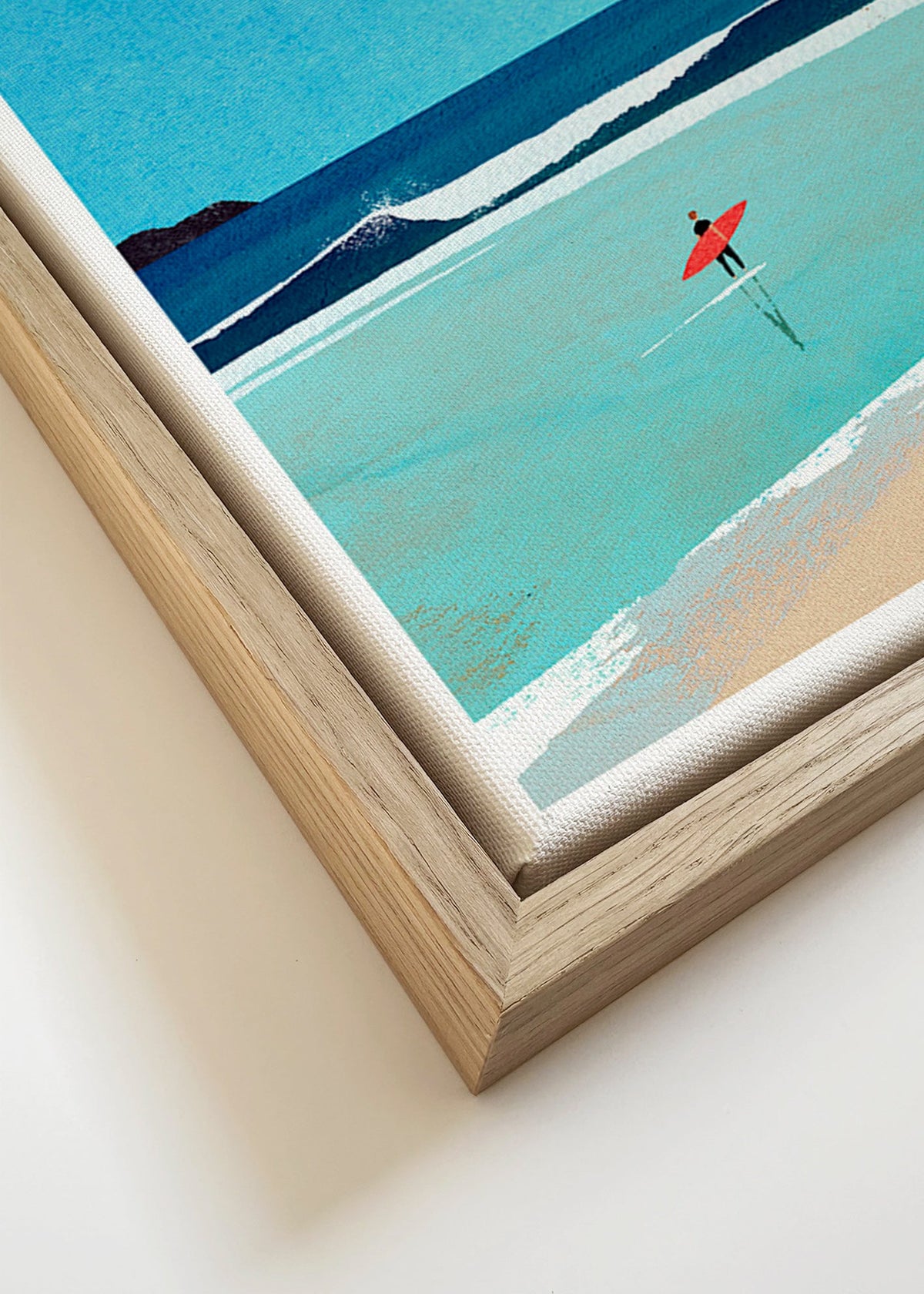 Cuadro deportivo: surfeur au bord de la mer – Canvas detail