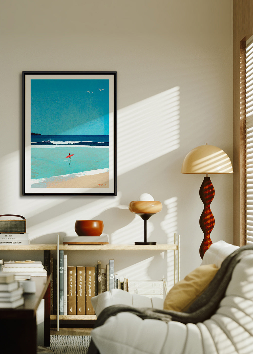 Cuadro deportivo: surfeur au bord de la mer – Canvas1