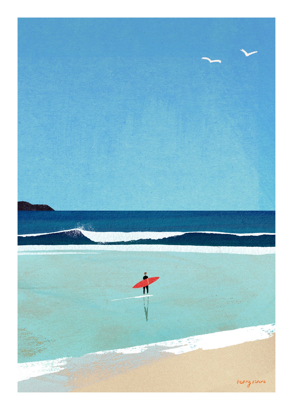 Morning surf - Unframed art print