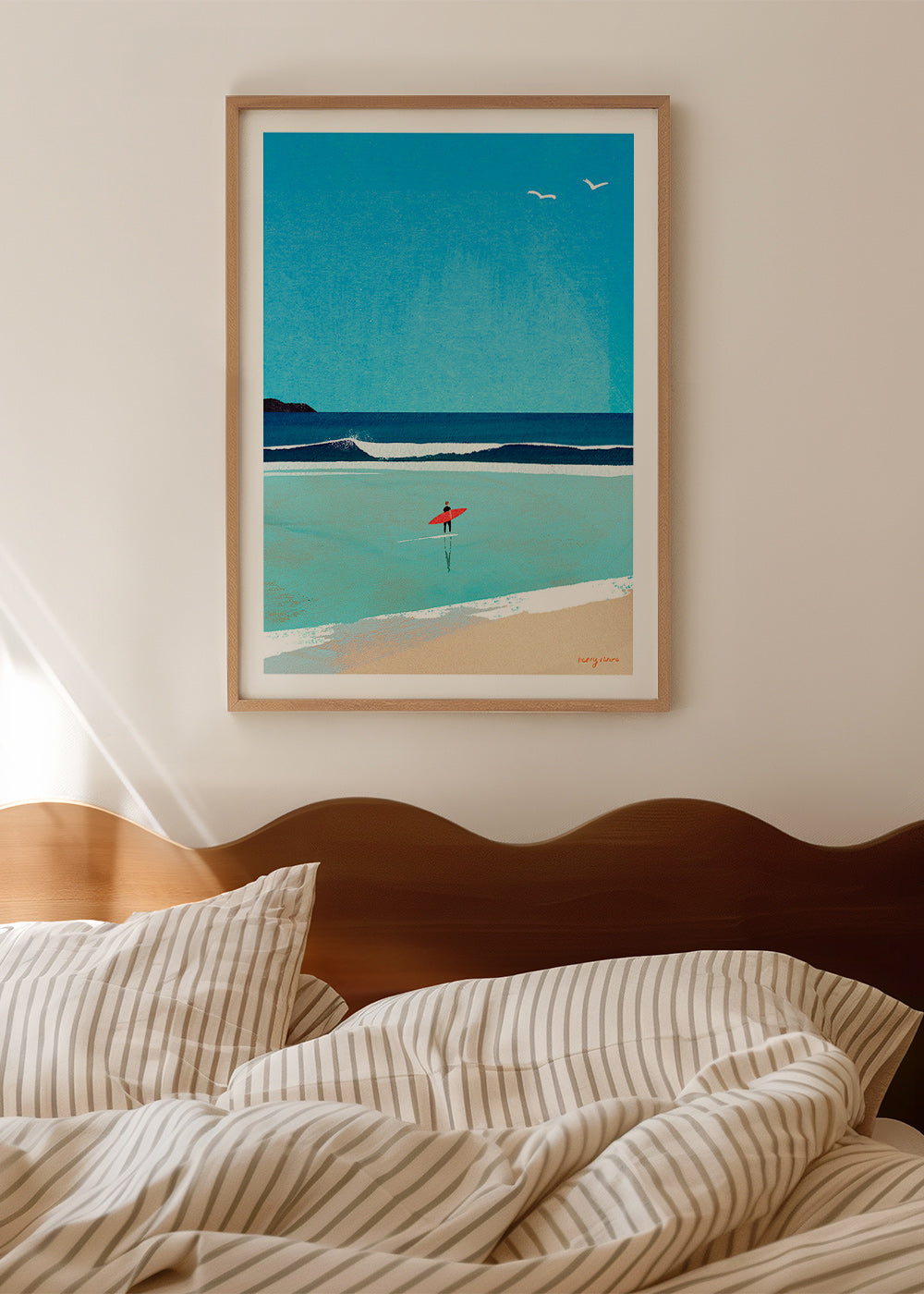 Cuadro deportivo: surfeur au bord de la mer – Product1