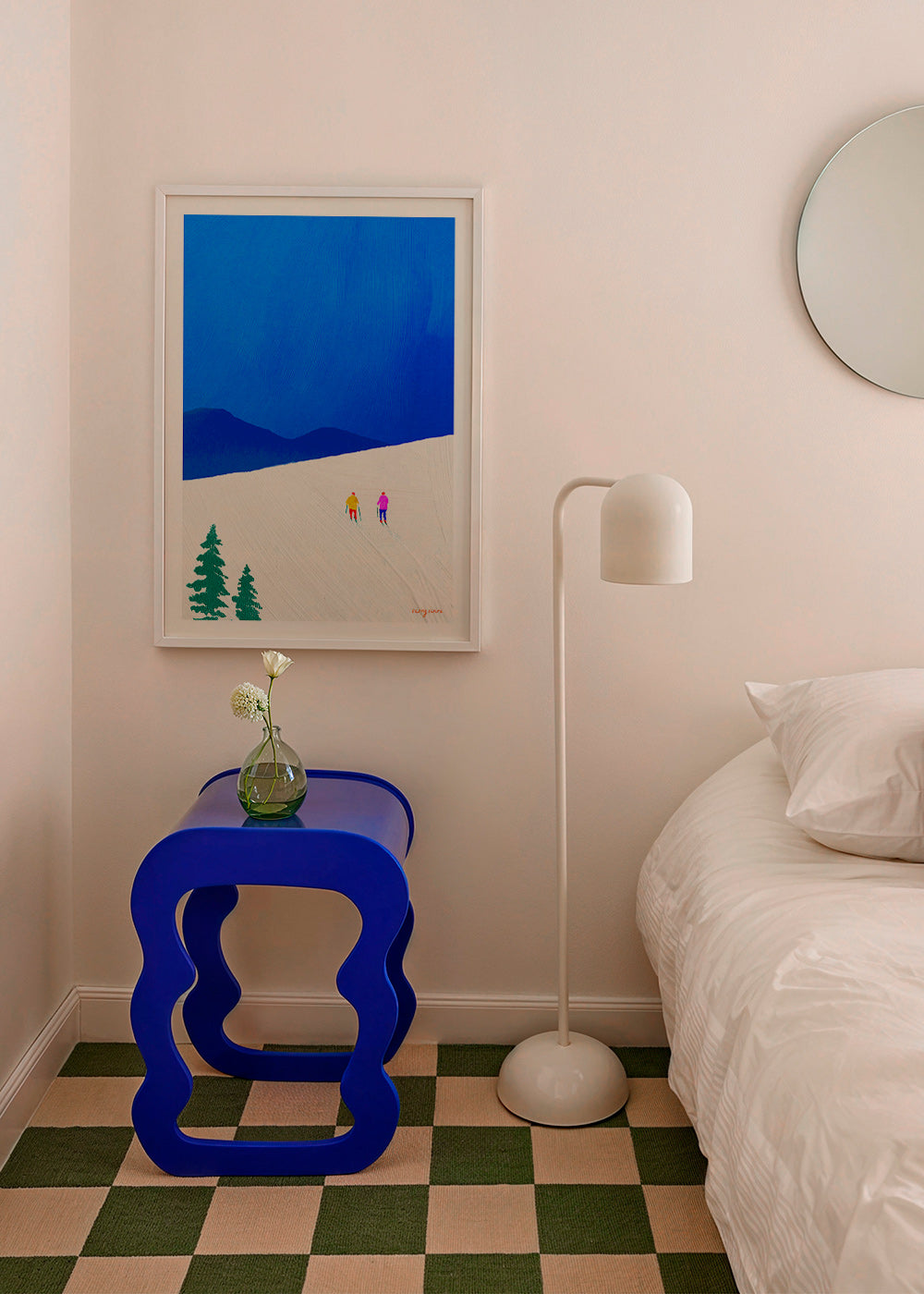 Art sportif: deux skieurs sur la pente – Product3
