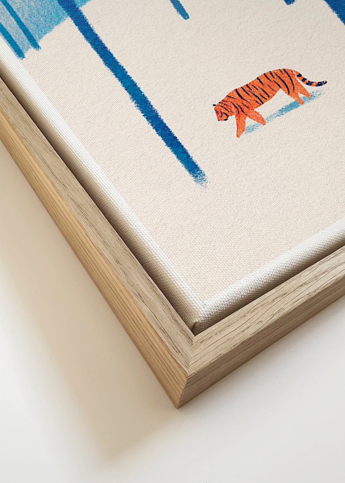 Œuvre tigre dans la neige – Canvas detail