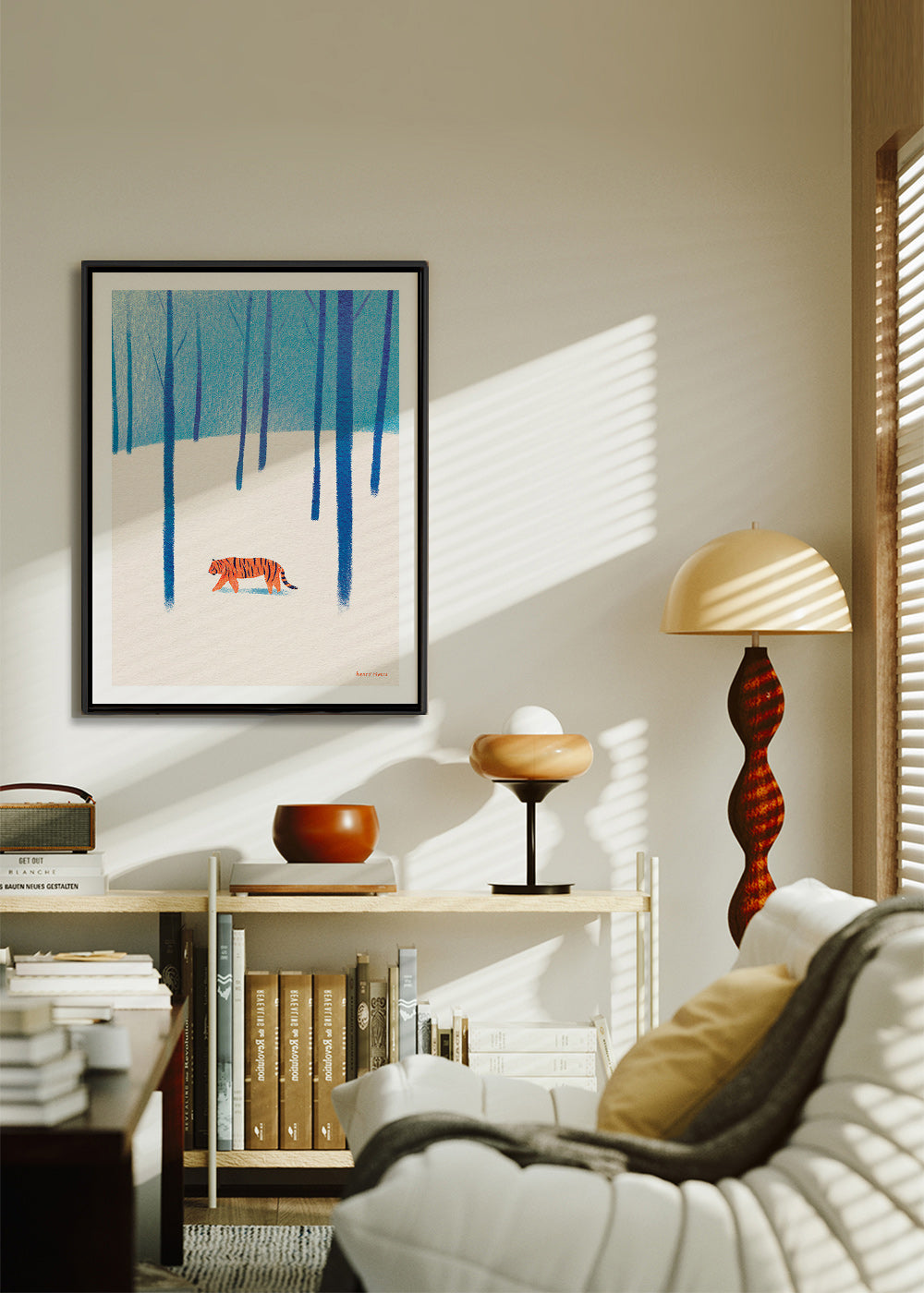Œuvre tigre dans la neige – Canvas2