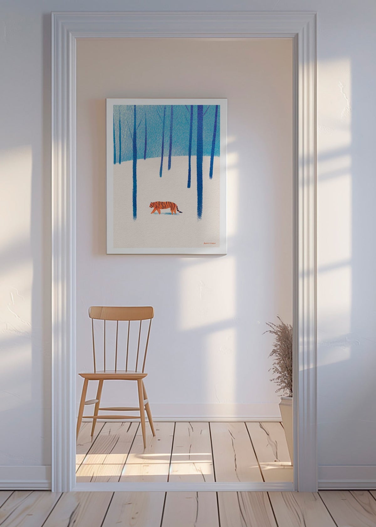 Œuvre tigre dans la neige – Canvas