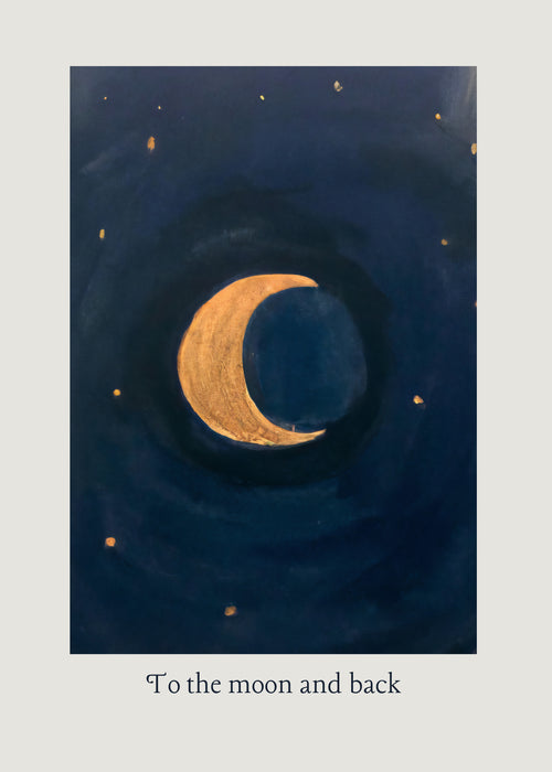To the moon and back - Unframed art print