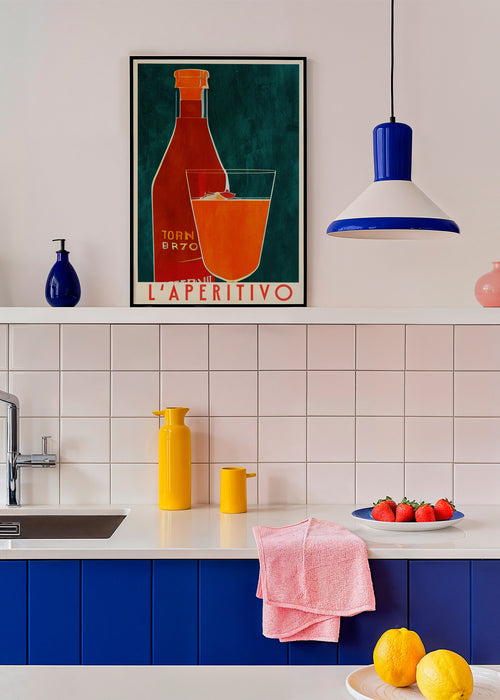 L'Aperitivo - Framed poster in an interior