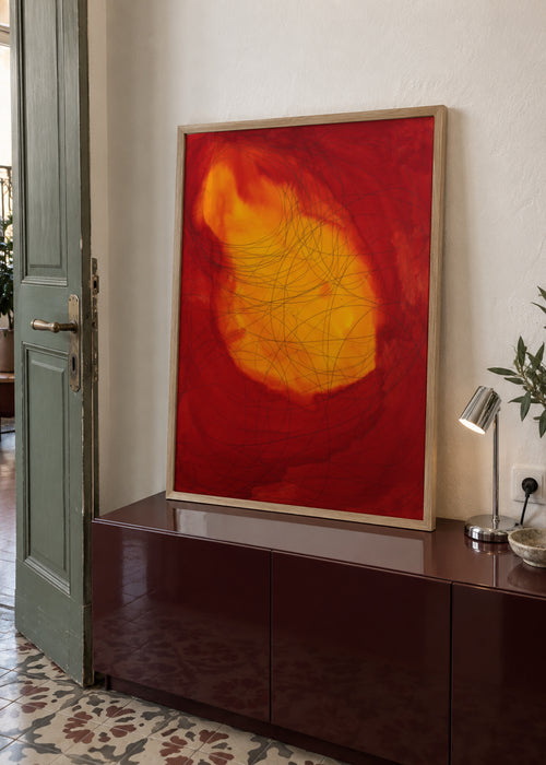 Amor pasional - Mónica López - Framed poster in an interior