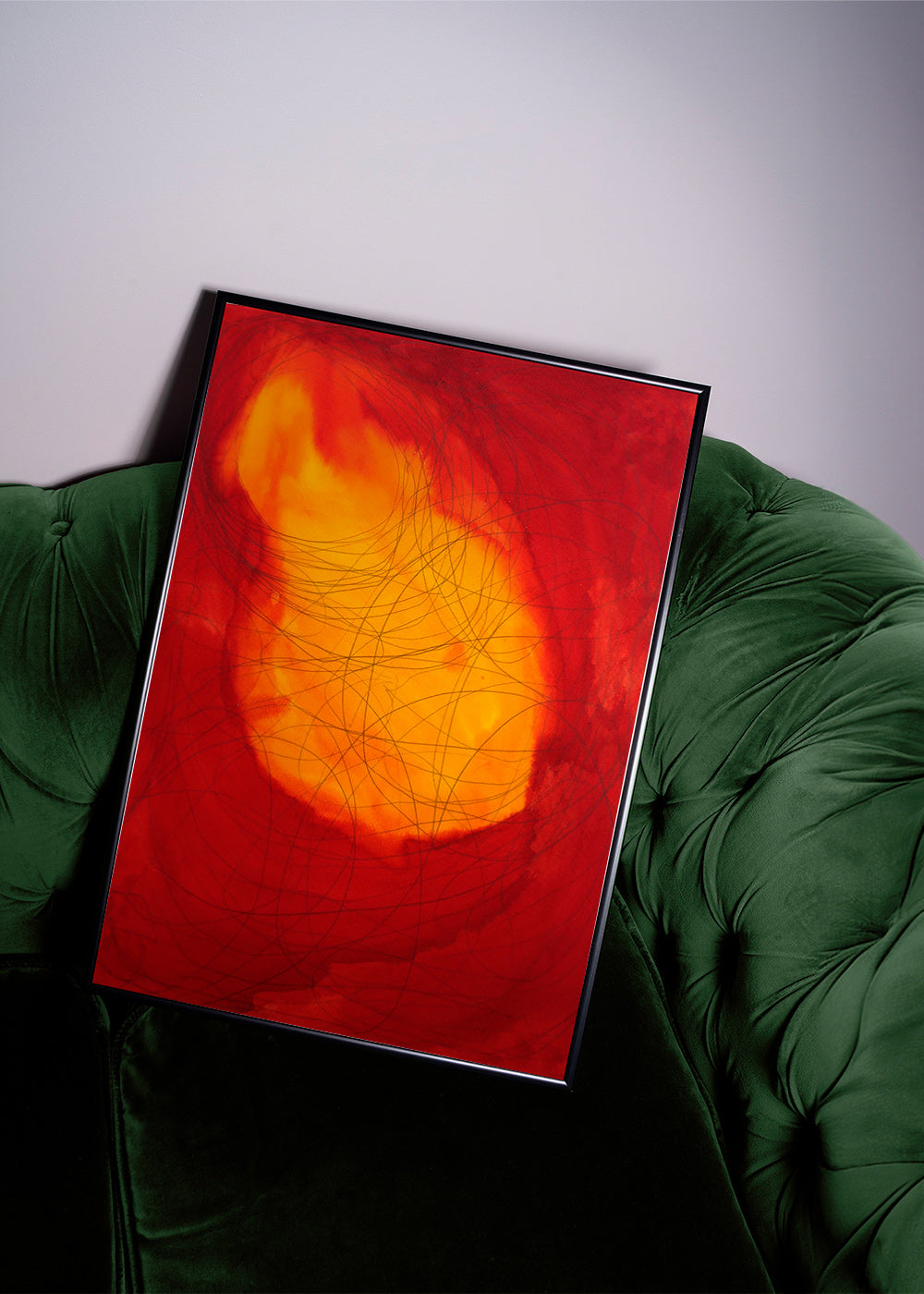 Tableau abstrait rouge et jaune – Product3