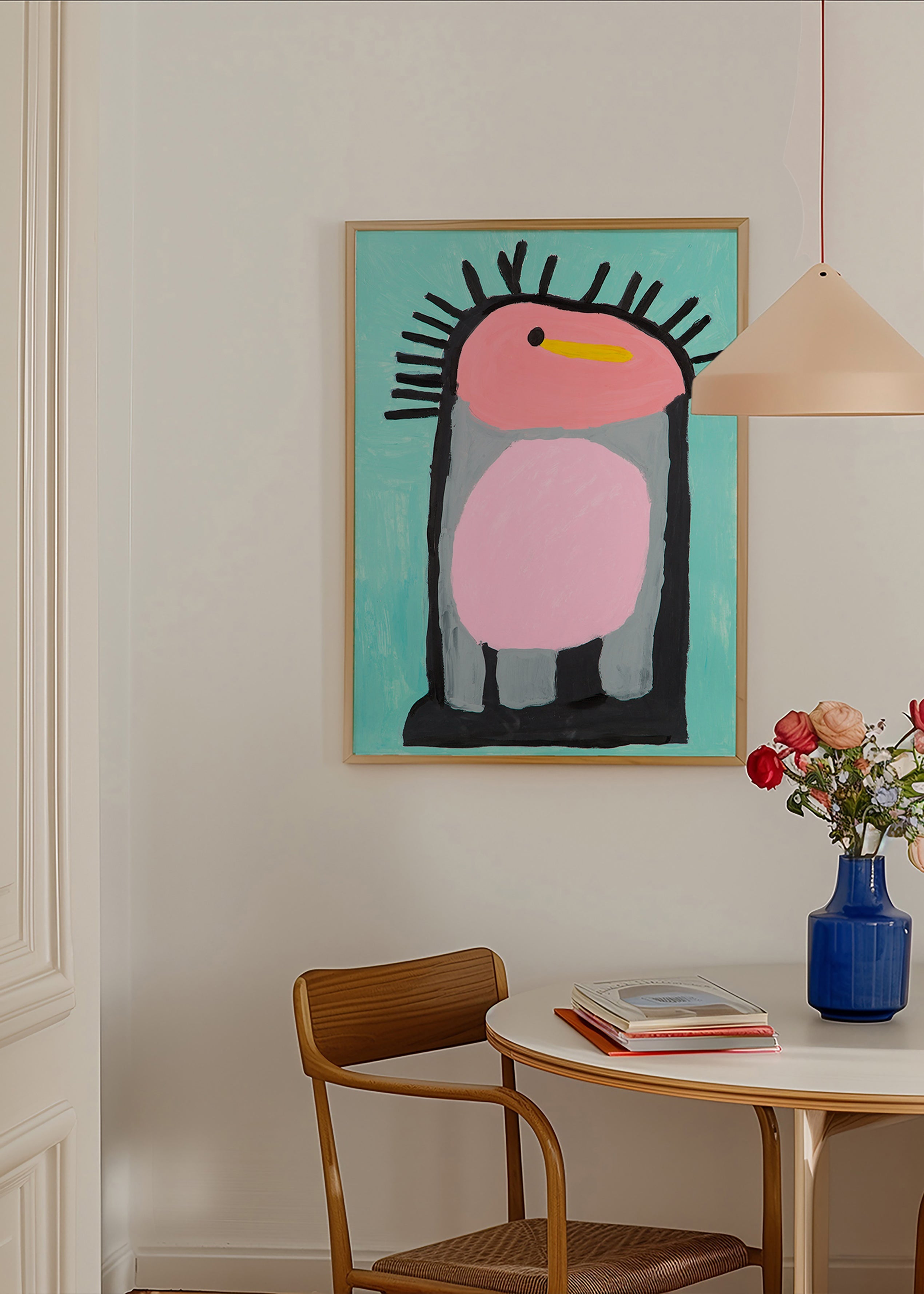 Affiche enfant pingouin rose malicieux – Product1