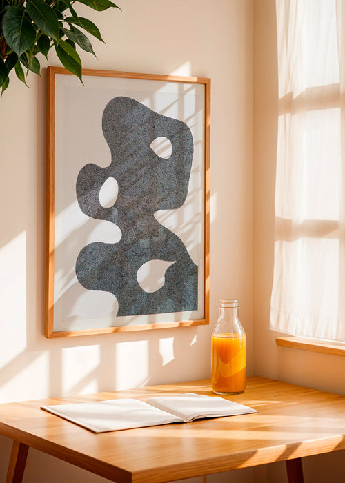 Œuvre abstraite pointillée à grande silhouette – Product1