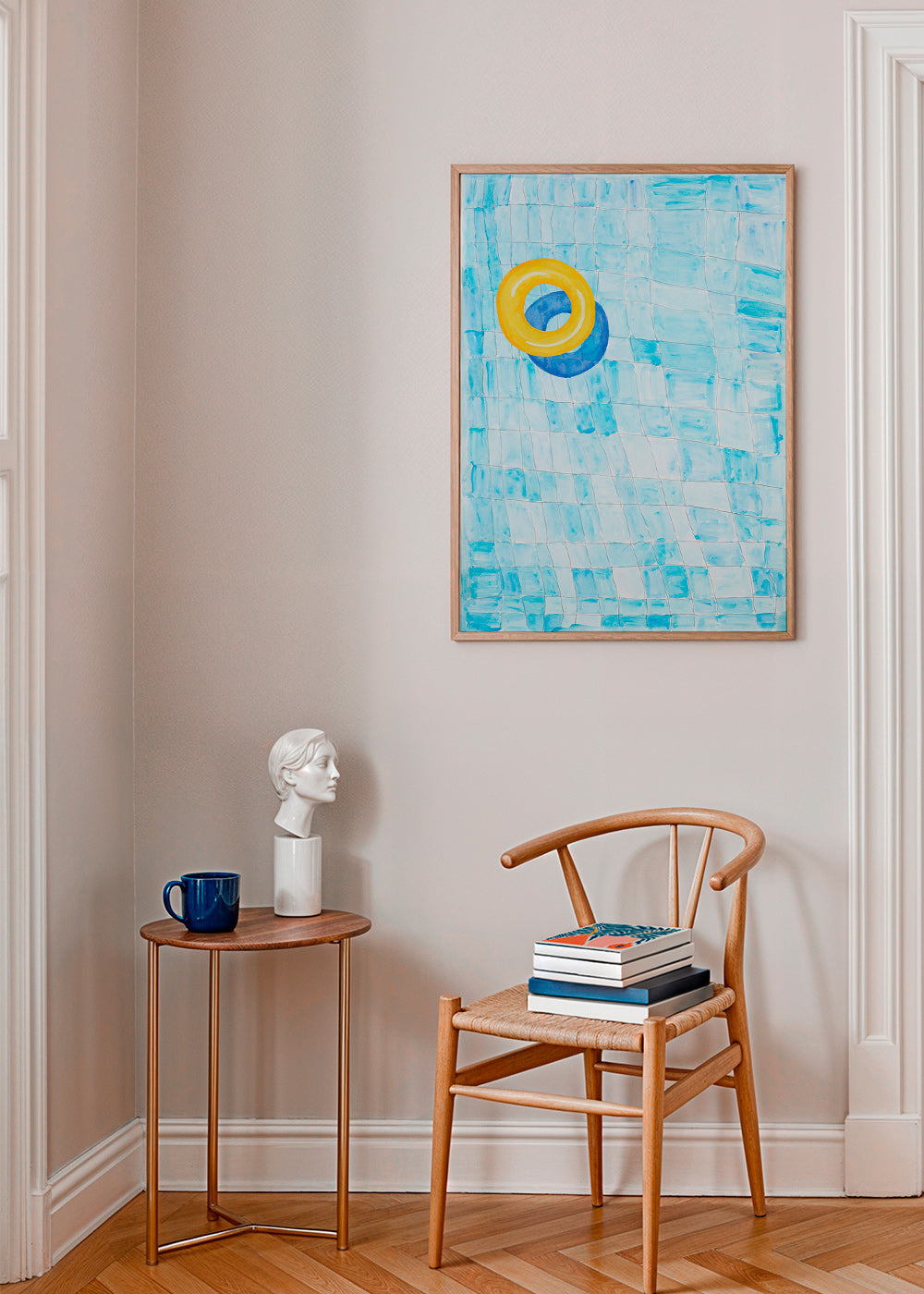 Œuvre minimaliste flottant jaune – Product3