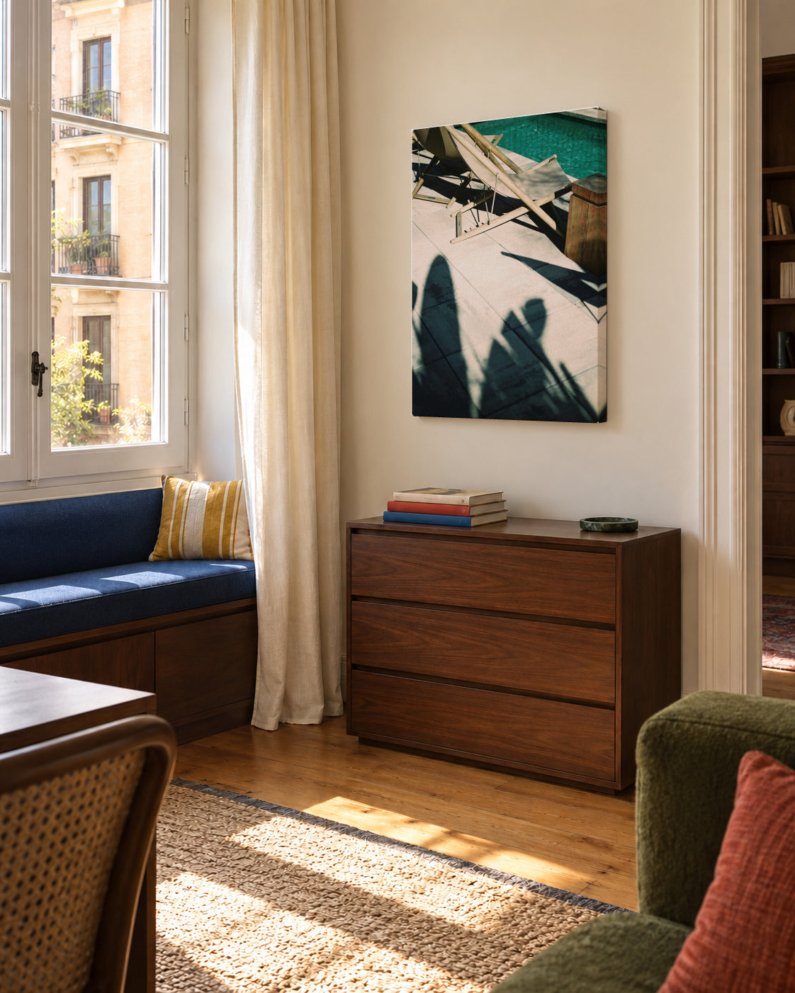 BARCELONA POOL - Unframed canvas in an interior