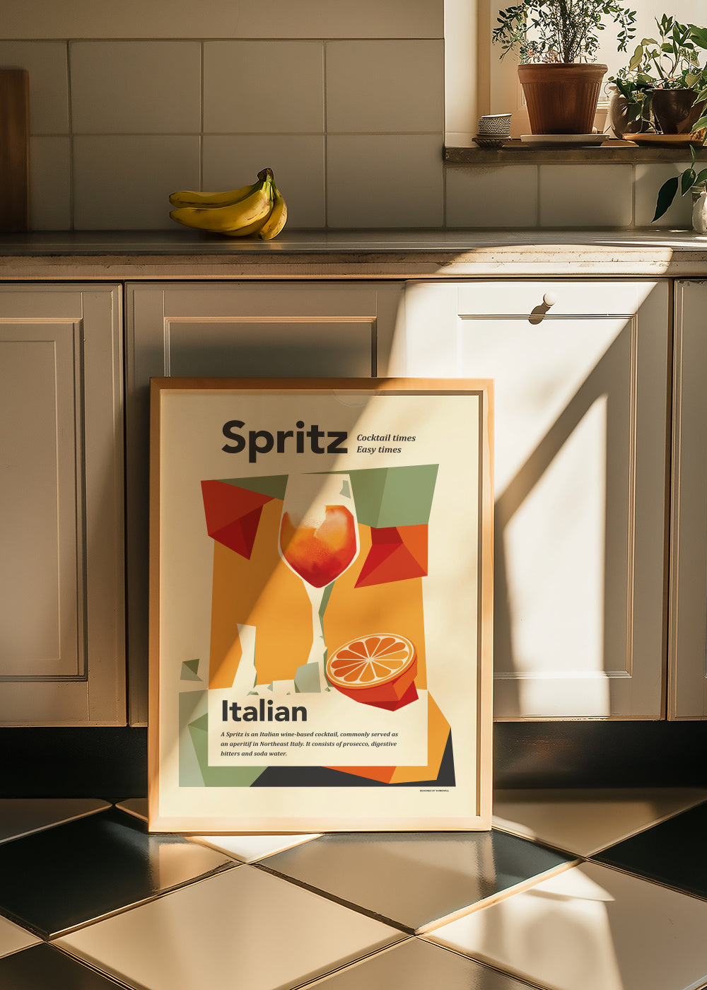 Aperol spritz print - Framed poster in an interior