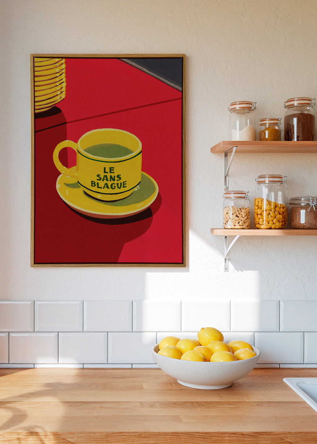 Le Sans Blague - Framed canvas in an interior