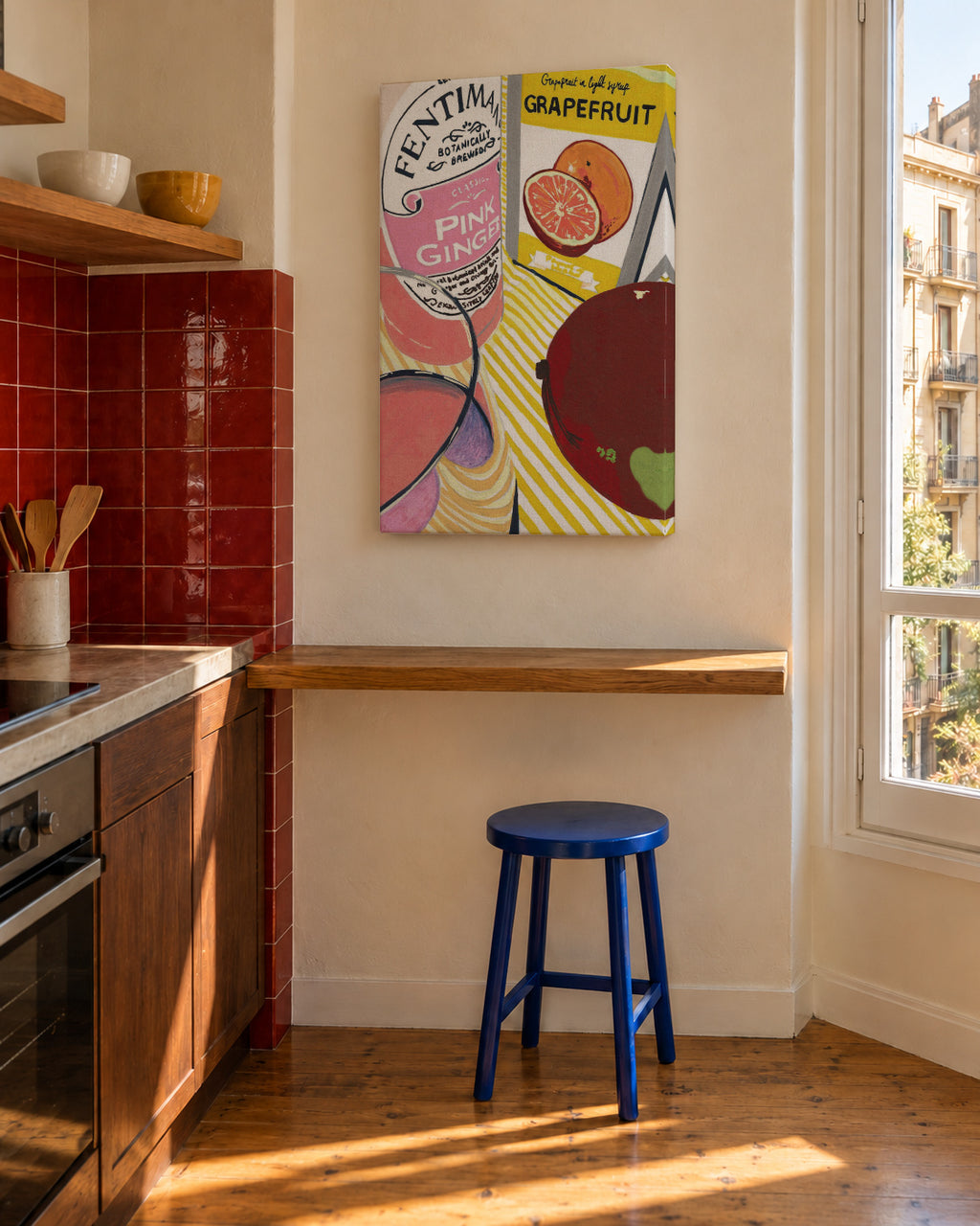 Fentimans Pink Ginger - Unframed canvas in an interior