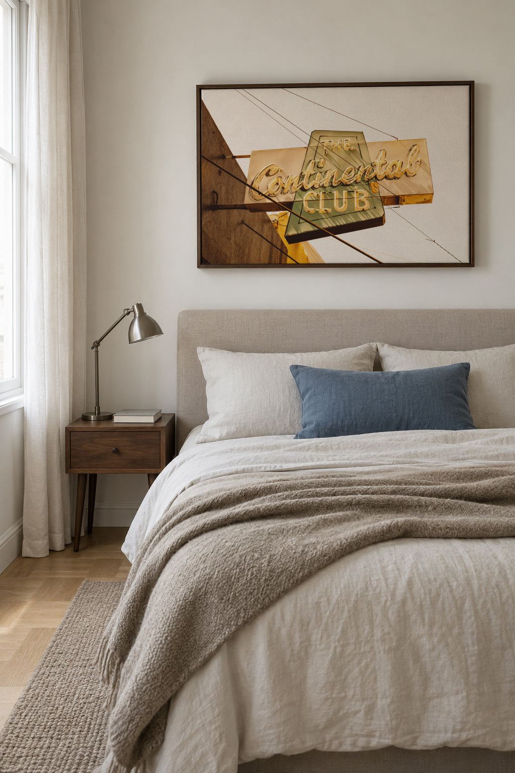 The Continental Club - Framed canvas in an interior