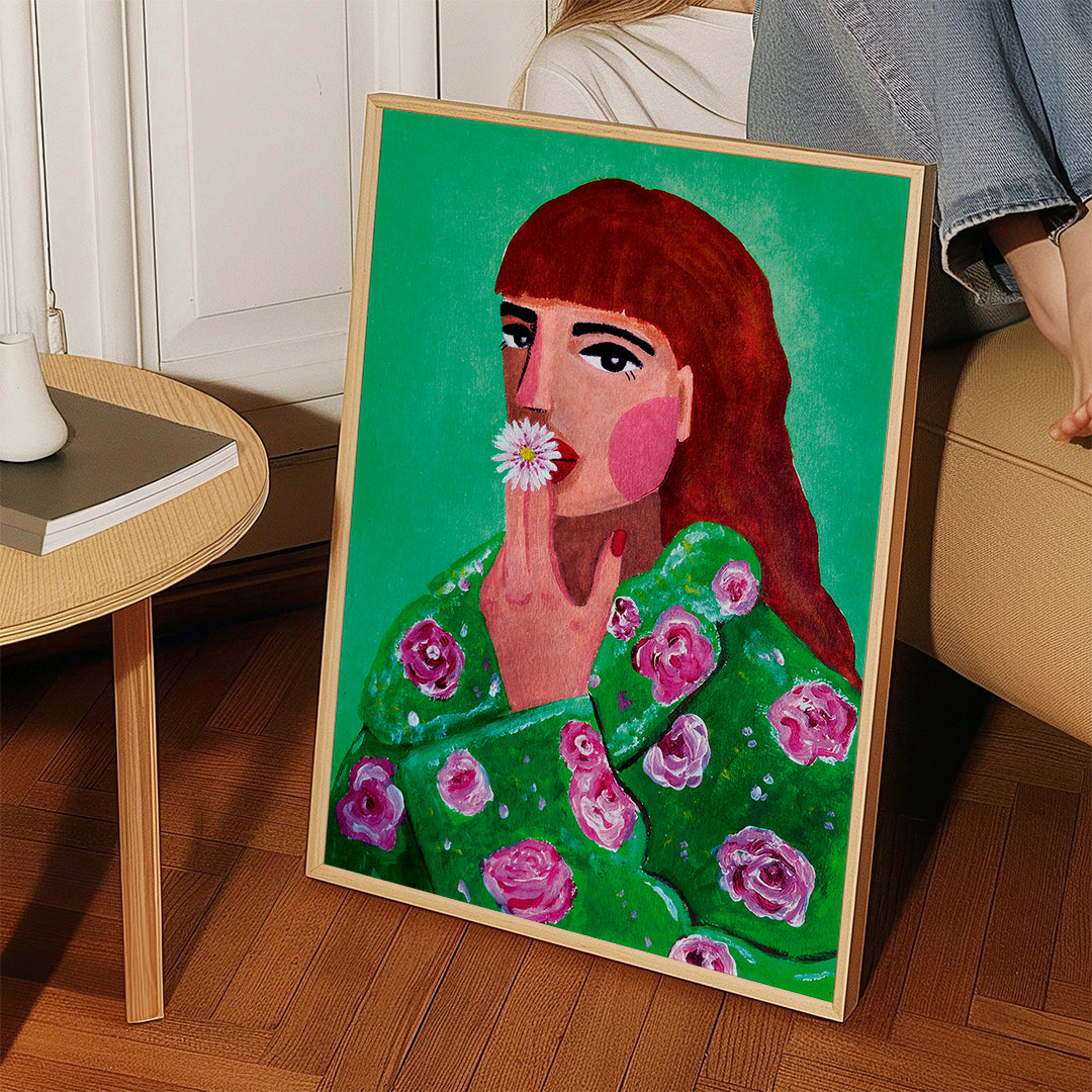 Woman Smoking a Flower - Raissa Oltmanns 