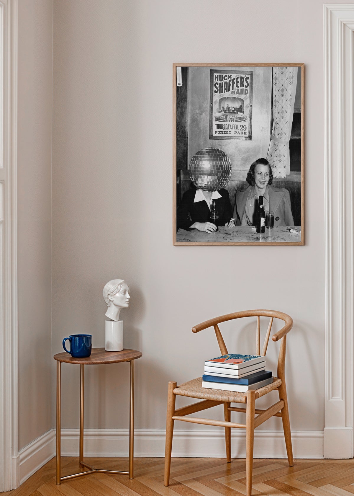 DISCO COLLAGE PARTY - Framed poster in an interior