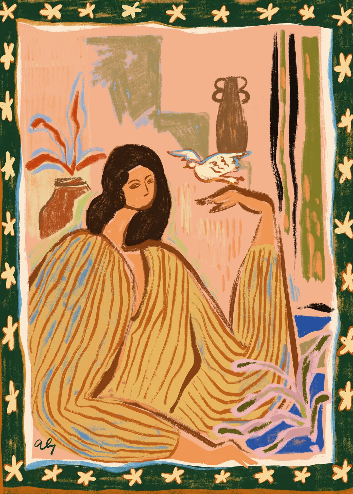 Hello Birdy - Unframed art print