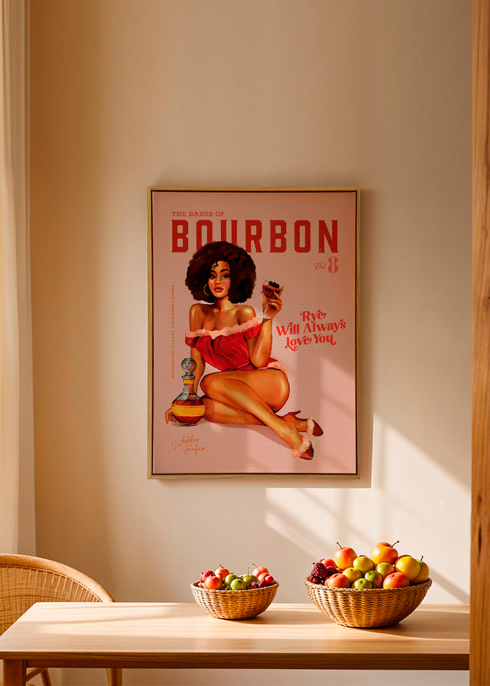 Babes of Bourbon Vol 8 Vintage Pinup Girl With Afro - The Whiskey Ginger