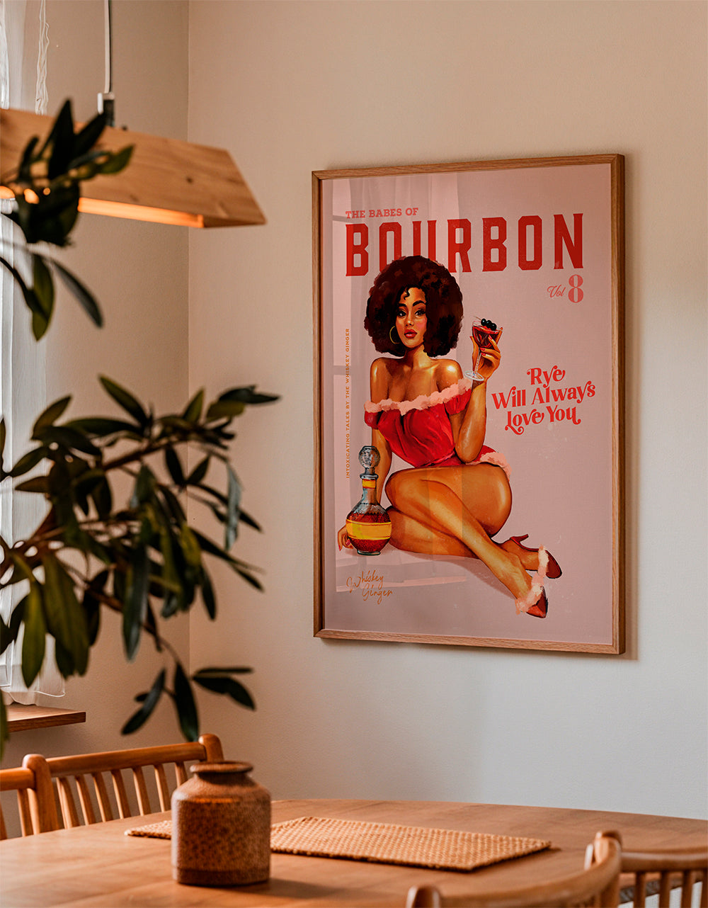 Babes of Bourbon Vol 8 Vintage Pinup Girl With Afro - The Whiskey Ginger