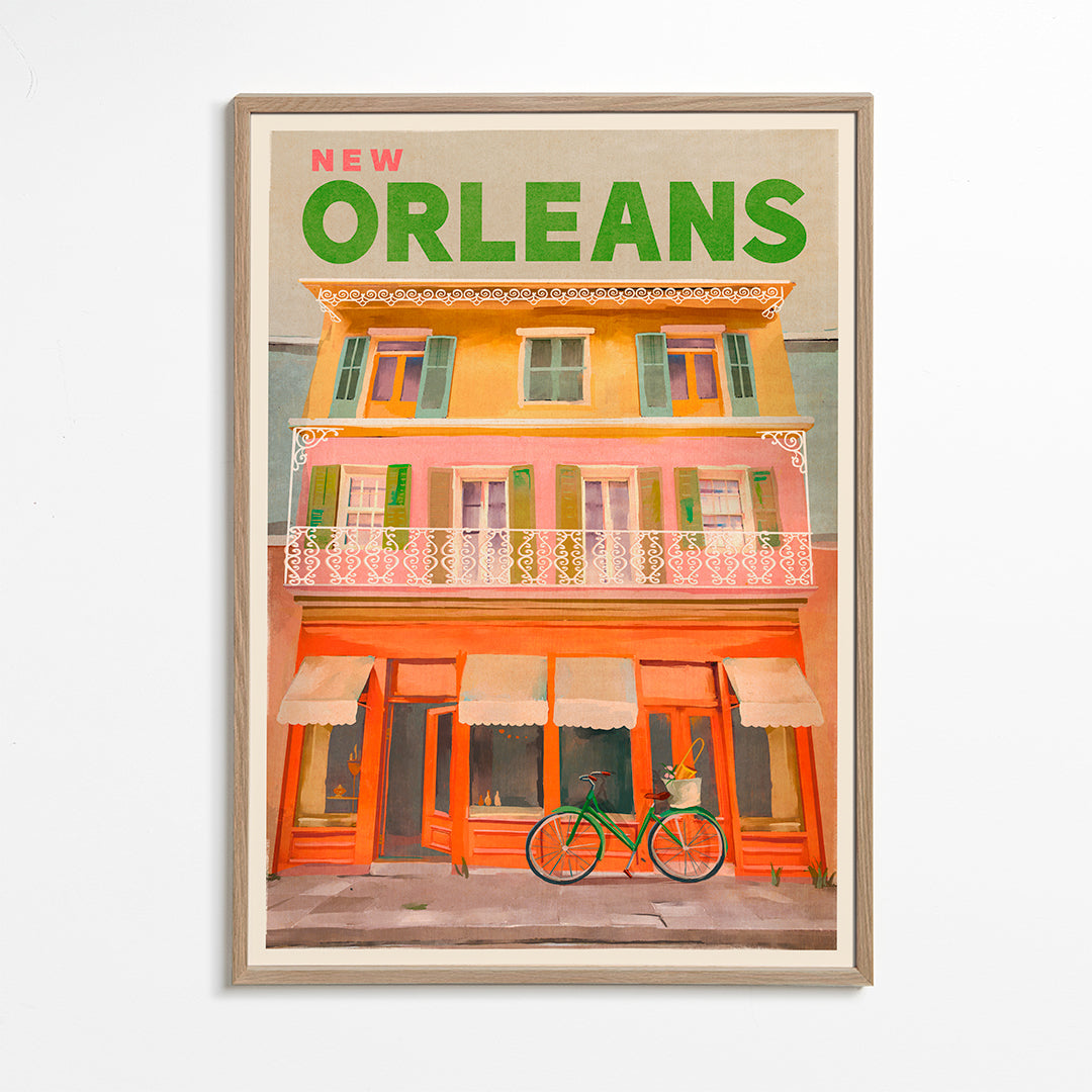 New Orleans Louisiana Vintage Travel Poster - The Whiskey Ginger
