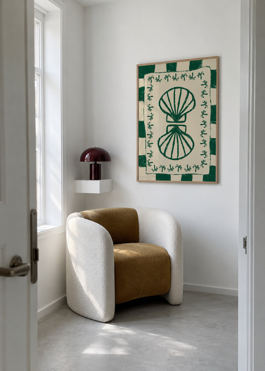 Seashell Symphony - Framed poster in an interior